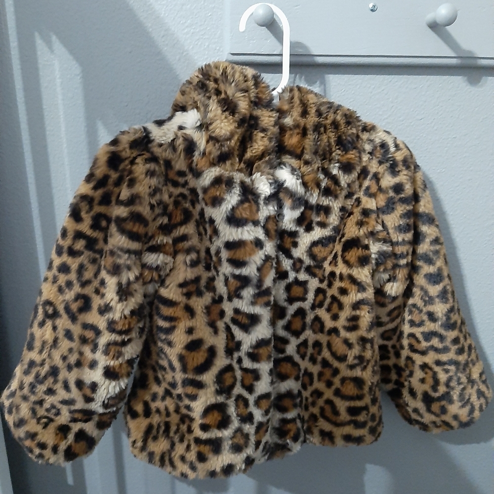 Toddler Girl Soft Leopard Coat